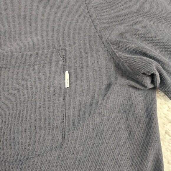 Vuori Short Sleeve Ace Button Down Charcoal Men Size Large Small Holes See Photo - Picture 4 of 12